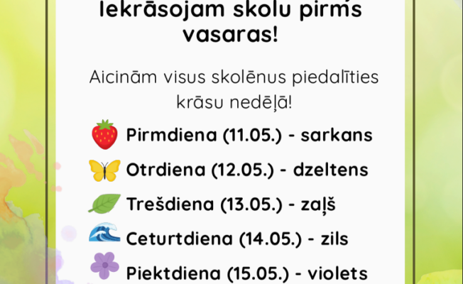 krāsainā nedēļa Auces vidusskolā