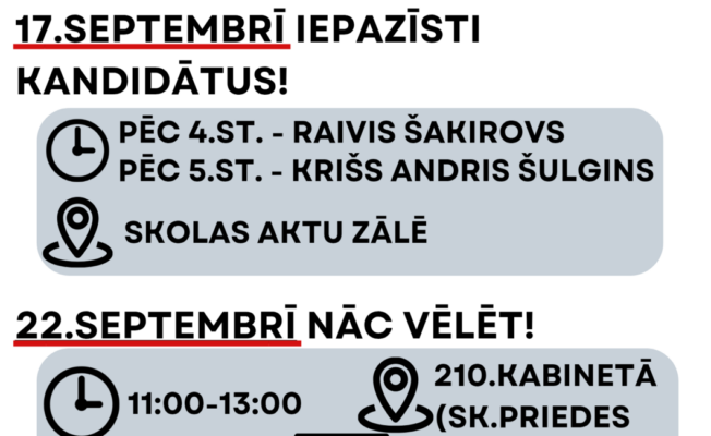 Auces vidusskolas skolēnu pašpārvaldes prezidenta vēlēšanas